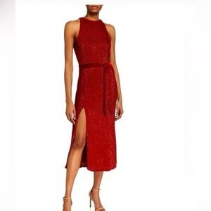 NWT Retrofete Beaded Dress in Red